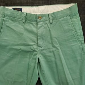 Mens polo Ralph Lauren chinos- light green